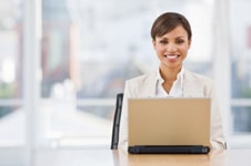 Closeup of a Happy businesswoman